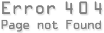 404 Error - Page not Found